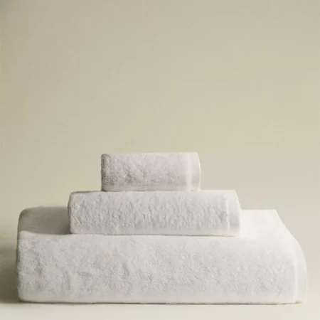 SERVIETTE DE BAIN COTON ÉPONGE UNIE GRIS (500 GXM²)